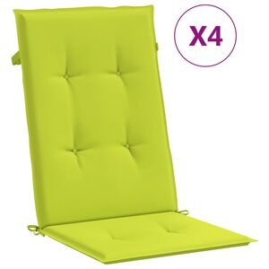 vidaXL Podložky na z&aacute;hradn&eacute; stoličky, vysok&eacute; operadlo 4 ks 120x50x3 cm