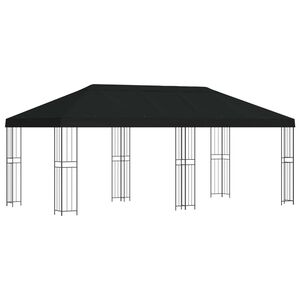 vidaXL Z&aacute;hradn&yacute; alt&aacute;nok 6 x 3 m Čierna Polyester a oceľ 190 gsm