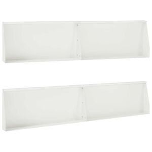 vidaXL Oporn&yacute; m&uacute;r 4 ks 100 x 12 x 30 cm Oceľ Biela