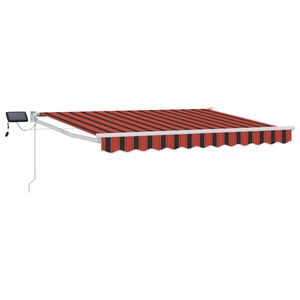 vidaXL Ručn&aacute; vys&uacute;vacia mark&iacute;za s LED 3,5 x 2 m 100% polyester a hlin&iacute;k