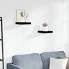 vidaXL Plávajúce nástenné police 2ks, lesklé čierne 23x23,5x3,8cm, MDF