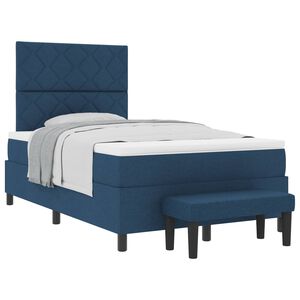 vidaXL Posteľ s pružinov&yacute;m r&aacute;mom s vank&uacute;&scaron;om Modr&aacute; 120 x 190 cm l&aacute;tka