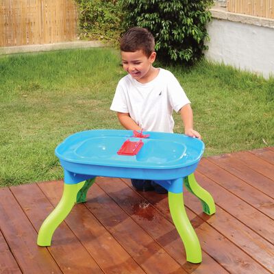 vidaXL 3-v-1 detský stôl na piesok/vodu 67,5x52x38 cm polypropylén