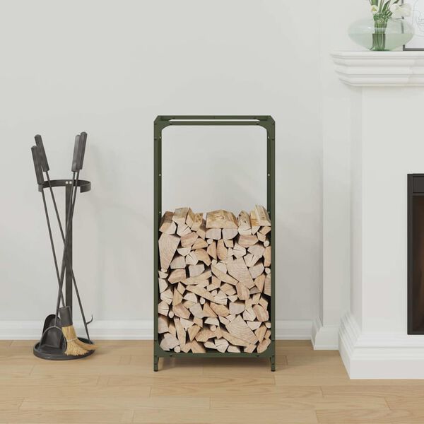 vidaXL Reg&aacute;l na krbov&eacute; drevo, 44x28x90 cm, za studena lisovan&aacute; oceľ