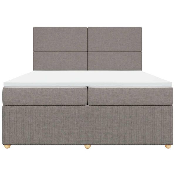 vidaXL Boxspring posteľ s matracom sivohned&yacute; 200x200 cm l&aacute;tka
