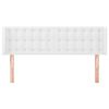 vidaXL Čelo postele so z&aacute;hybmi biely147x16x78/88 cm umel&aacute; koža