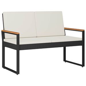 vidaXL Vonkaj&scaron;ia lavička 2 -Seater 107 x 61 x 80 cm polyratan