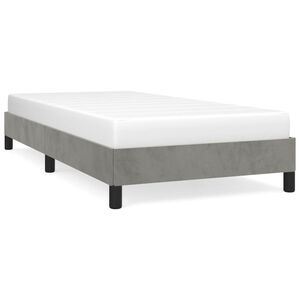 vidaXL Posteľ bez matraca bledosiv&yacute; 80x200 cm zamat