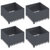 vidaXL Obrubn&iacute;k tr&aacute;vnika 4 pcs 60 x 60 x 35 cm Oceľ Antracitov&aacute;