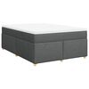 vidaXL Boxspring posteľ s matracom tmavosiv&aacute; 140x200 cm l&aacute;tka