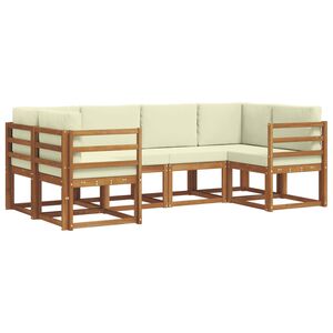 vidaXL Z&aacute;hradn&aacute; s&uacute;prava gaučov s vank&uacute;&scaron;om 6 pcs Pr&iacute;rodn&aacute; a kr&eacute;mov&aacute;