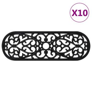 vidaXL Schodiskov&eacute; stupne 10 ks 25x75 cm guma