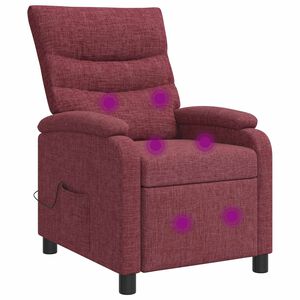 vidaXL Mas&aacute;žne relaxačn&eacute; kreslo V&iacute;no červen&eacute; L&aacute;tka