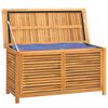 vidaXL Záhradný úložný box s vreckom 114x50x58 cm masívny teak