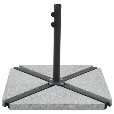 vidaXL Závažia pre slnečník 4 ks sivé granitové trojuholníkové 60 kg