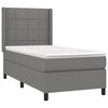 vidaXL Boxspring posteľ s matracom tmavosiv&aacute; 90x190 cm l&aacute;tka