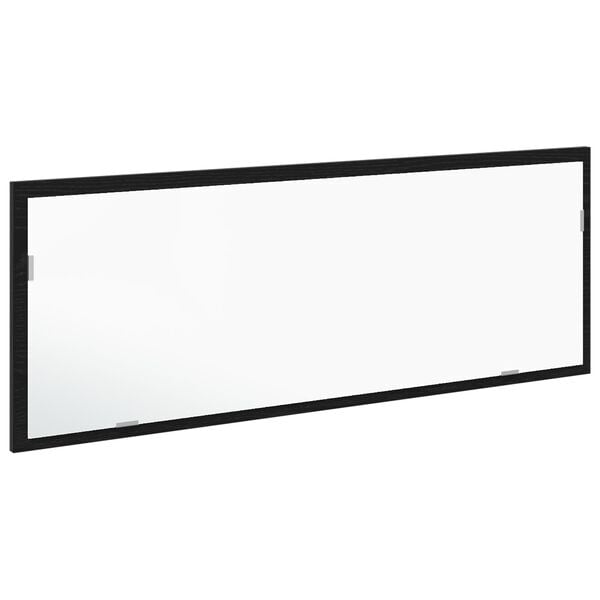 vidaXL Zrkadlo do kúpeľne s LED Čierny dub 100 x 8,5 x 37 cm Sklo