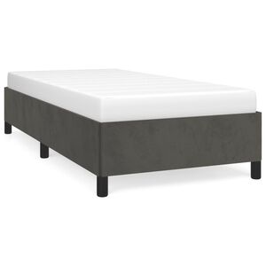 vidaXL Posteľ bez matraca tmavosiv&aacute; 90x190 cm zamat