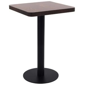 vidaXL Bistro stol&iacute;k tmavohned&yacute; 50x50 cm MDF