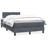 vidaXL Posteľn&yacute; r&aacute;m boxspring s matracom tmavosiv&yacute; 120x220 cm zamat