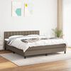 vidaXL Posteľn&yacute; r&aacute;m boxspring s matracom sivohned 180x200 cm l&aacute;tka