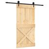 vidaXL Posuvn&eacute; dvere Pr&iacute;rodn&aacute; a čierna 100 x 210 cm