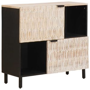 vidaXL Serv&iacute;rovacia skriňa Biele um&yacute;vanie dokončenie 80 x 33 x 75 cm