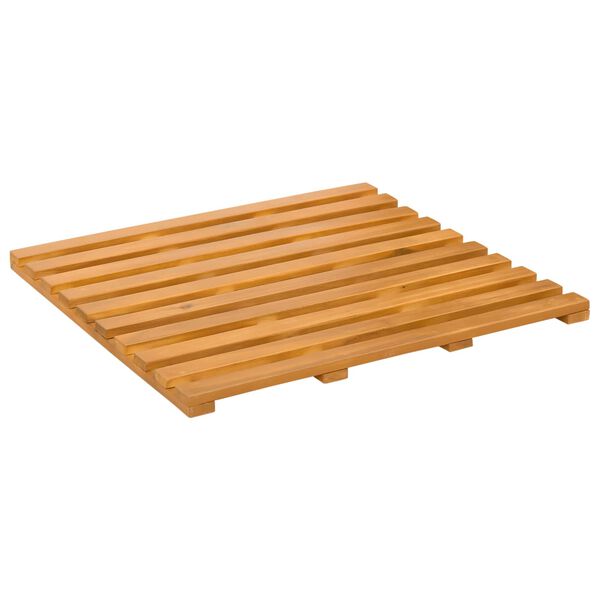 vidaXL K&uacute;peľňov&aacute; predložka Jednofarebn&yacute; Hned&aacute; 100 x 53 cm drevo