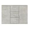 vidaXL Komoda betónovo sivá 91x29,5x65 cm spracované drevo