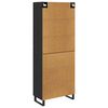 vidaXL Highboard so z&aacute;suvkou 2 pcs Čierny dub 69,5 x 34 x 180 cm
