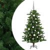 vidaXL Umel&yacute; vianočn&yacute; stromček s guľami 120 cm 150 LED Tepl&aacute; biela