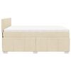 vidaXL Boxspring posteľ s matracom kr&eacute;mov&yacute; 140x190 cm l&aacute;tka