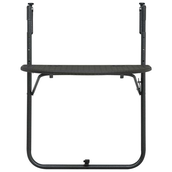 vidaXL Visiaci balkónový stolík hnedý 60x64x83,5 cm plastový s ratanovým vzhľadom