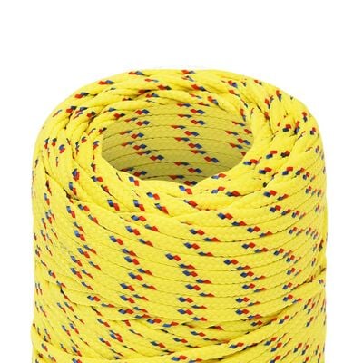 vidaXL Lodné lano žlté 2 mm 50 m polypropylén