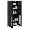 vidaXL Highboard Čierny dub 69,5 x 34 x 180 cm Kompozitn&eacute; drevo