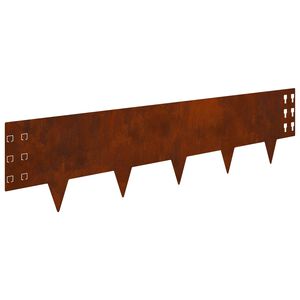 vidaXL Obrubn&iacute;k tr&aacute;vnika 30 ks 100 x 25 cm Oceľ Hrdzav&yacute;
