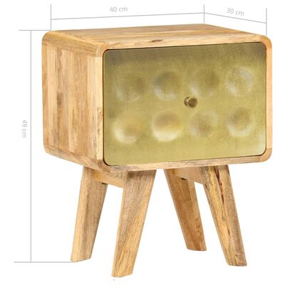 vidaXL Nočný stolík z mangovníkového dreva 40x30x49 cm
