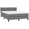vidaXL Boxspring posteľ s matracom tmavosiv&aacute; 140x200 cm l&aacute;tka