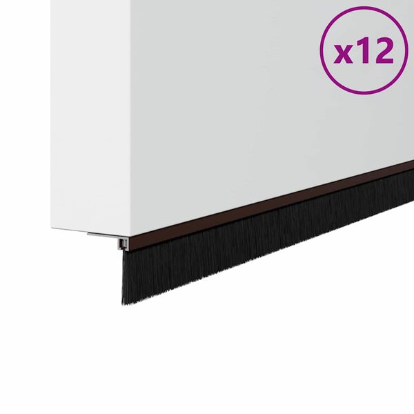 vidaXL Kefkov&eacute; tesnenia na dvere s mont&aacute;žou na skrutky 12 pcs Hned&aacute;