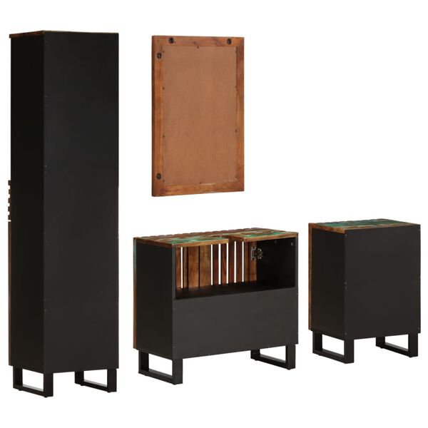 vidaXL 4-dielna s&uacute;prava k&uacute;peľňov&eacute;ho n&aacute;bytku mas&iacute;vna ak&aacute;cia