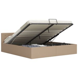 vidaXL Hydraulick&yacute; posteľn&yacute; r&aacute;m+&uacute;ložn&yacute; priestor, umel&aacute; koža 160x200 cm