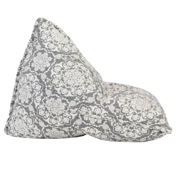 vidaXL Sedací vak, svetlosivý, látka, patchwork