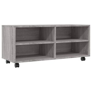 vidaXL TV skrinka s kolieskami siv&aacute; sonoma 90x35x35cm spracovan&eacute; drevo