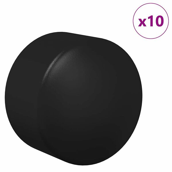 vidaXL Koncovky stoln&eacute;ho futbalu 10 pcs Čierna 1,5 x 1,5 x 1 cm Plast
