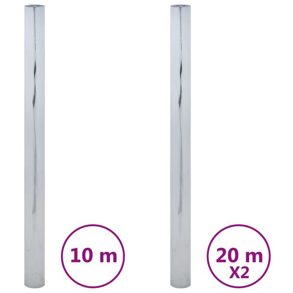 vidaXL Solárne fólie 3ks so statickým reflexným efektom strieborné PVC