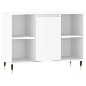 vidaXL K&uacute;peľňov&aacute; skrinka leskl&aacute; biela 80x33x60 cm kompozitn&eacute; drevo