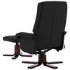 vidaXL Sklápacie masážne kreslo s podnožkou, čierne, umelá koža