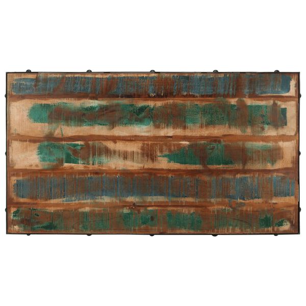 vidaXL Konferenčný stolík s kolieskami, recyklovaný masív 100x55x26 cm