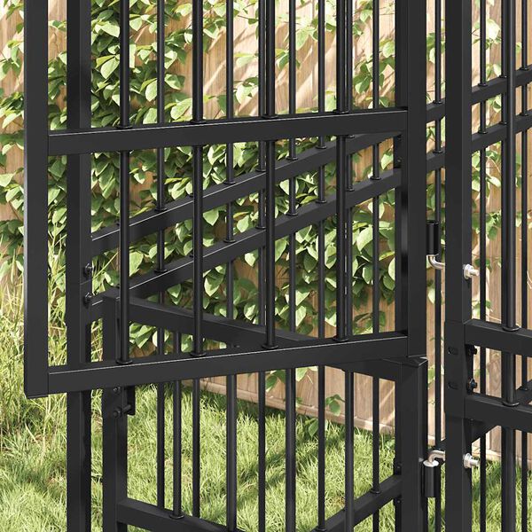 vidaXL Vonkaj&scaron;&iacute; koterec pre psov oceľov&yacute; 16,59 m&sup2;