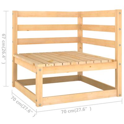 vidaXL 6-dielna záhradná sedacia súprava masívne borovicové drevo